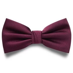 Crimson Pre-Tied Grosgrain Bow Tie