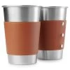 Deluxe Stainless Steel & Leather Drinking Glass | 500 Ml