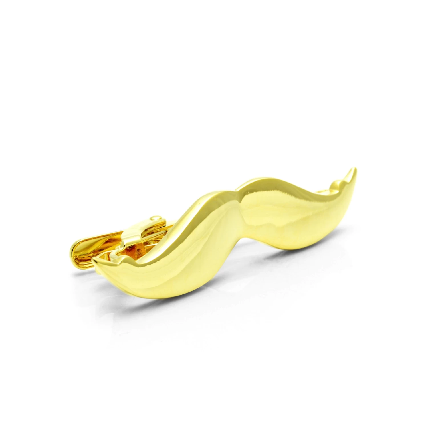 Gold-Tone Moustache Tie Clip - Image 2