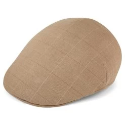 Tirol | Tan Checkered Flat Cap