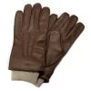 Sweater Cuffed Brown Touchscreen Compatible Sheep Leather Gloves
