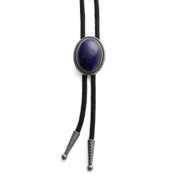 Dark Blue Stone Adjustable Bolo Tie
