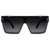 Occasus | Black Retro Squared Polarized Sunglasses