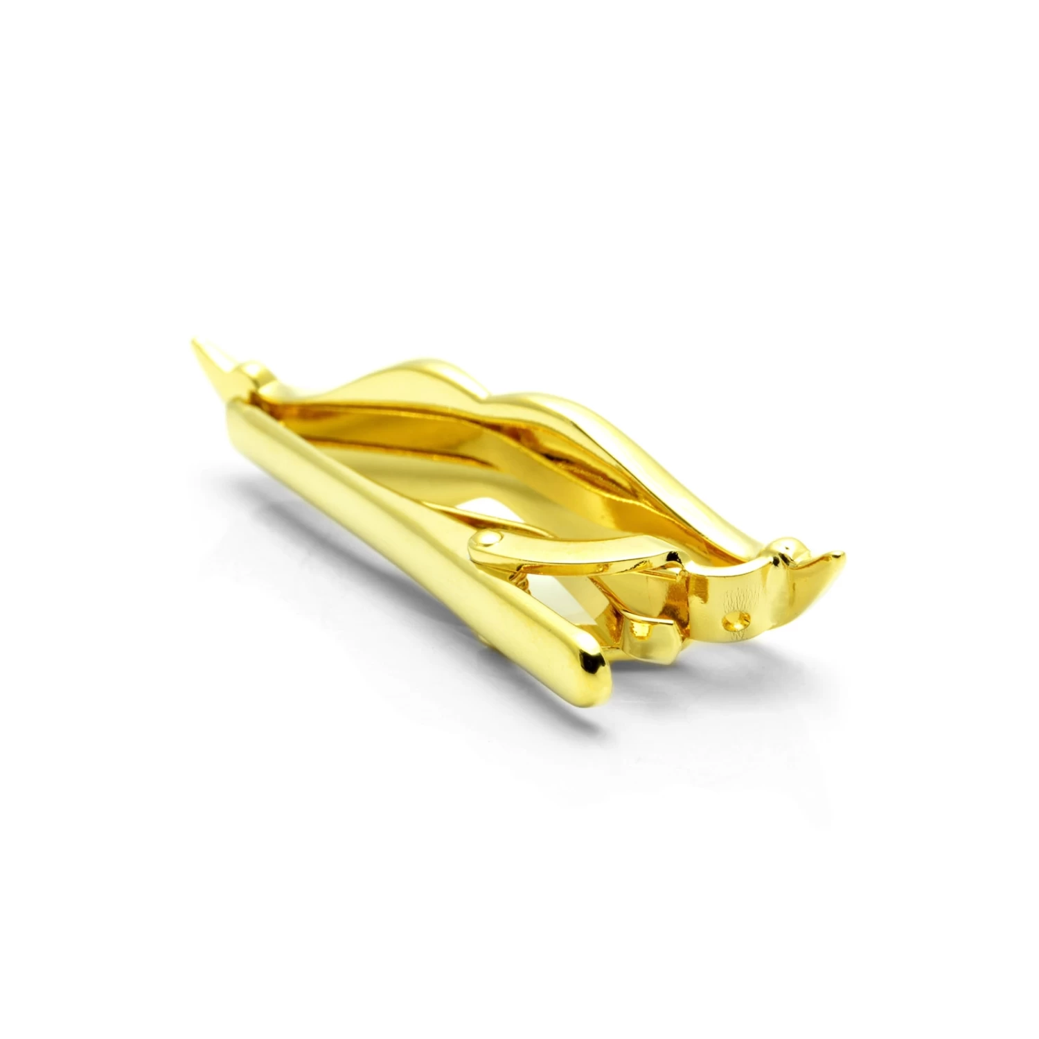 Gold-Tone Moustache Tie Clip - Image 3