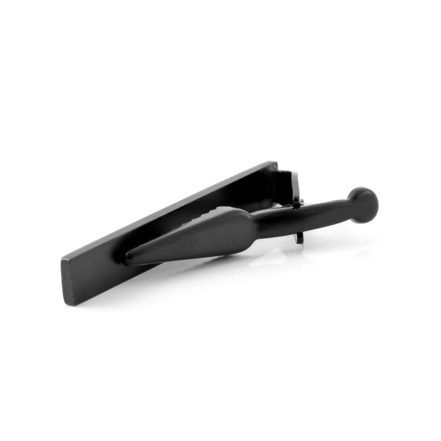 Short Matt Black Tie Clip - Image 3