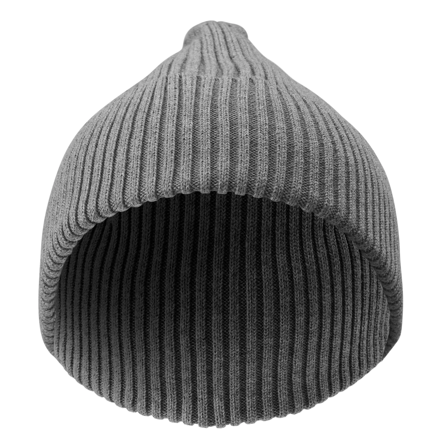 Kite | Metallic Grey Lightweight Organic Cotton Chunky Knitted Rib Beanie - Image 2