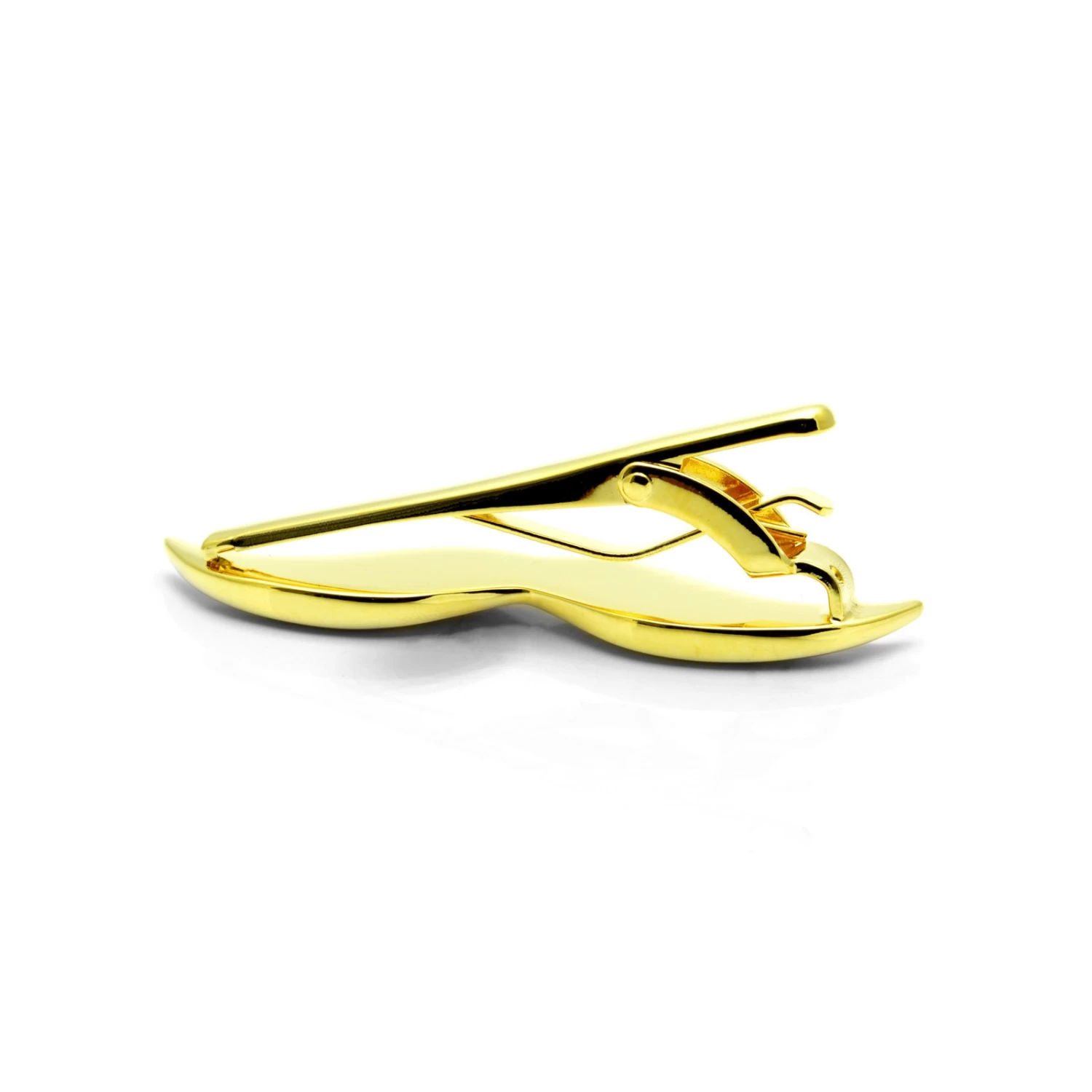 Gold-Tone Moustache Tie Clip - Image 4
