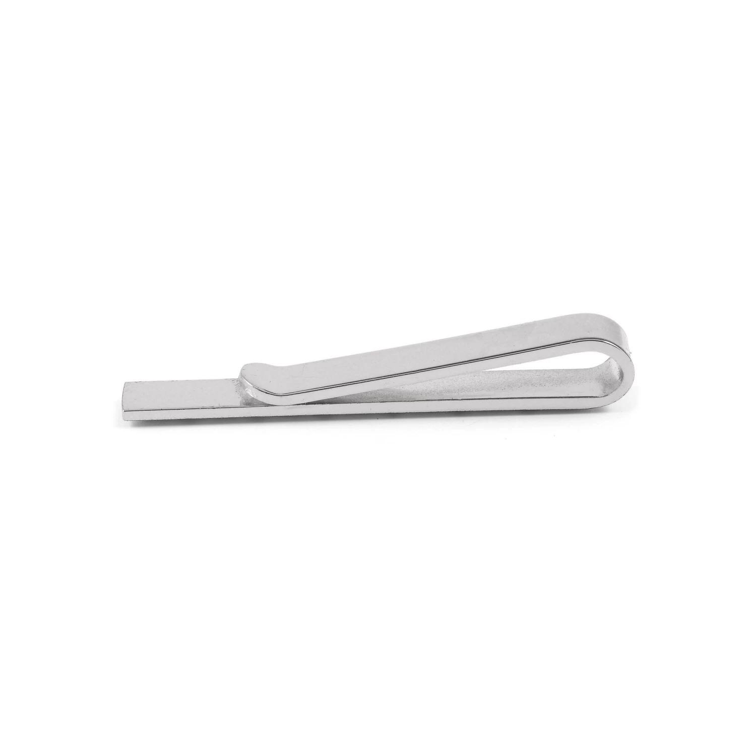 Silver-Tone Vertical Line Tie Bar - Image 4