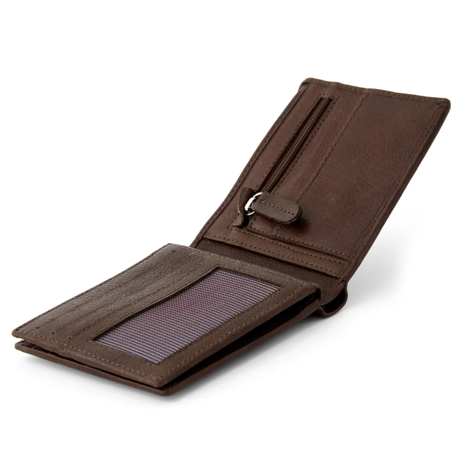 California | Slim Brown Leather Wallet - Image 6