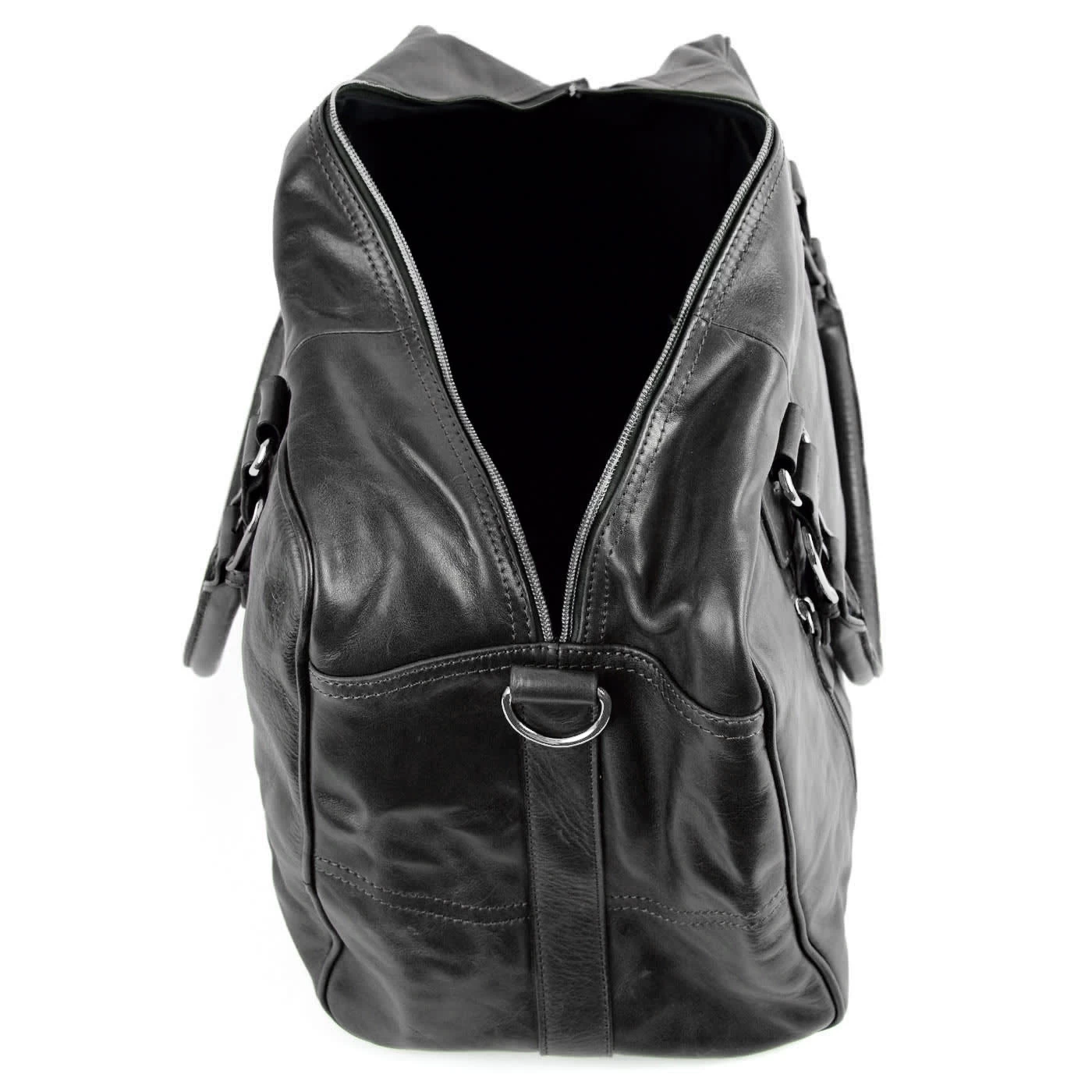 Black Weekend/Sports Leather Bag - Image 9