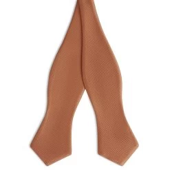 Cognac Self-Tie Grosgrain Diamond Tip Bow Tie