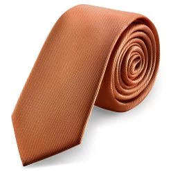6 Cm Cognac Grosgrain Skinny Tie