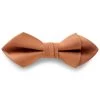 Cognac Pre-Tied Grosgrain Diamond Tip Bow Tie