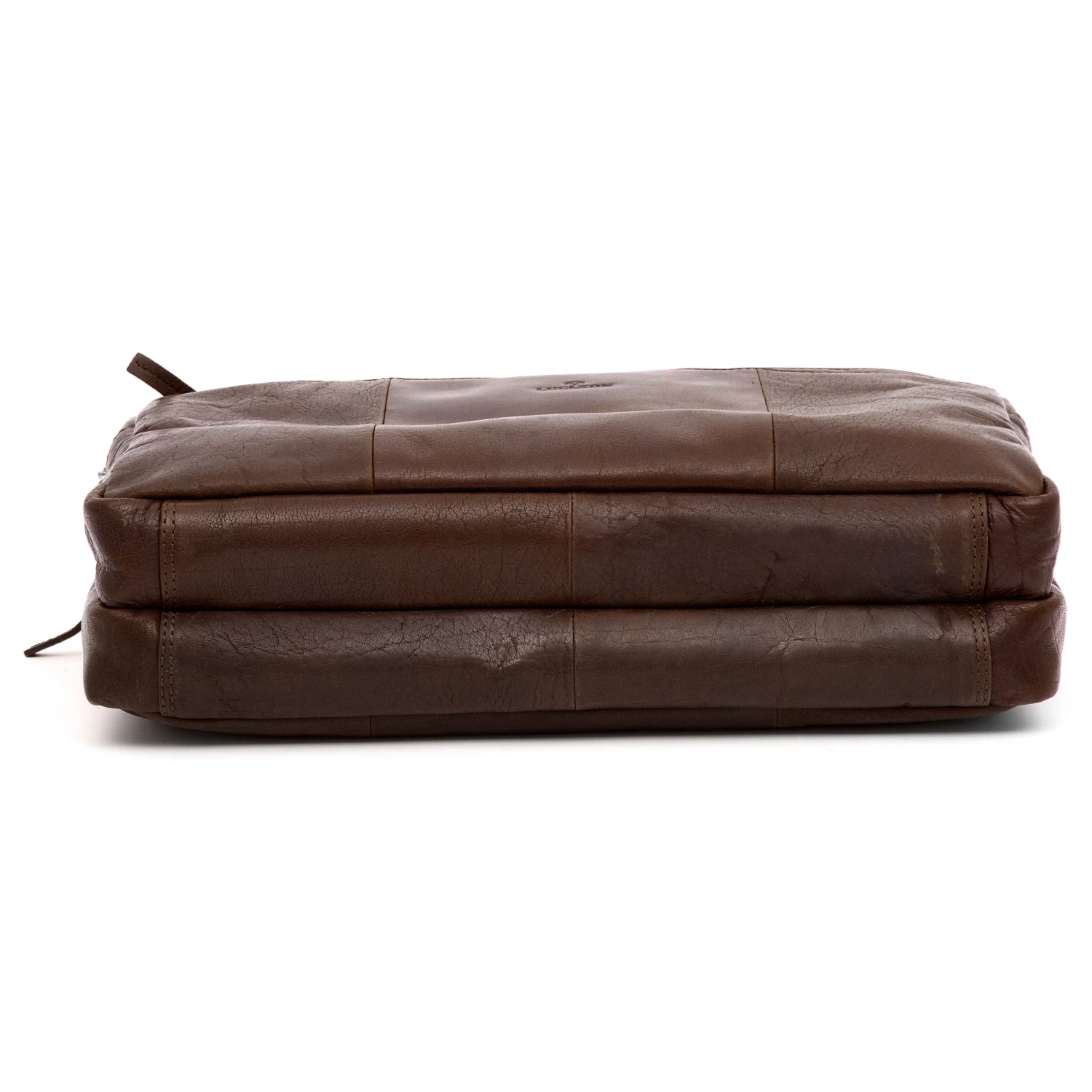 Montreal Brown Leather Laptop Bag - Image 10