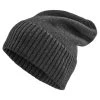 Graphite Merino Wool Chunky Rib Beanie