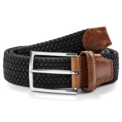 Vincio | Black And Tan Elastic Belt