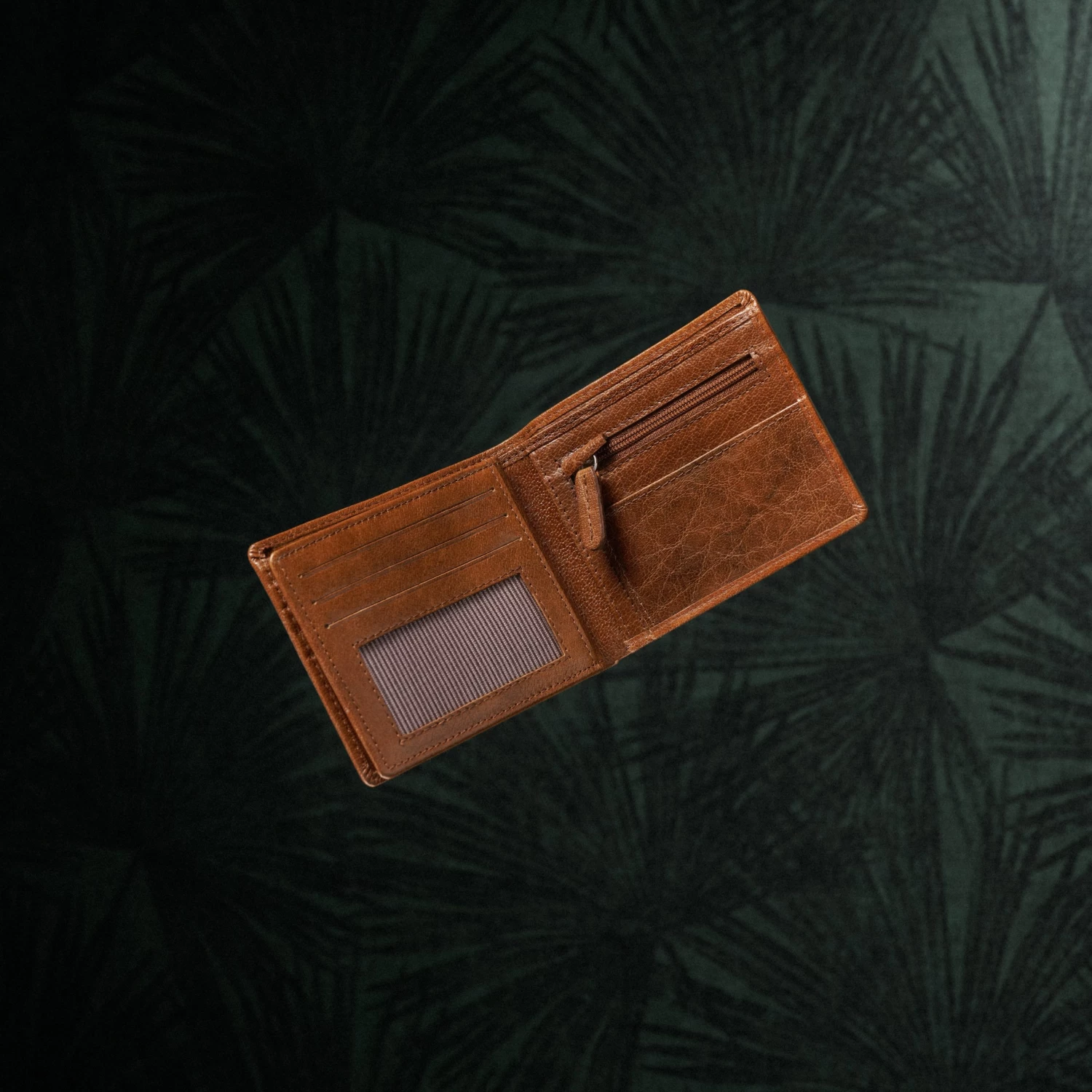 California | Slim Tan Leather Wallet - Image 4