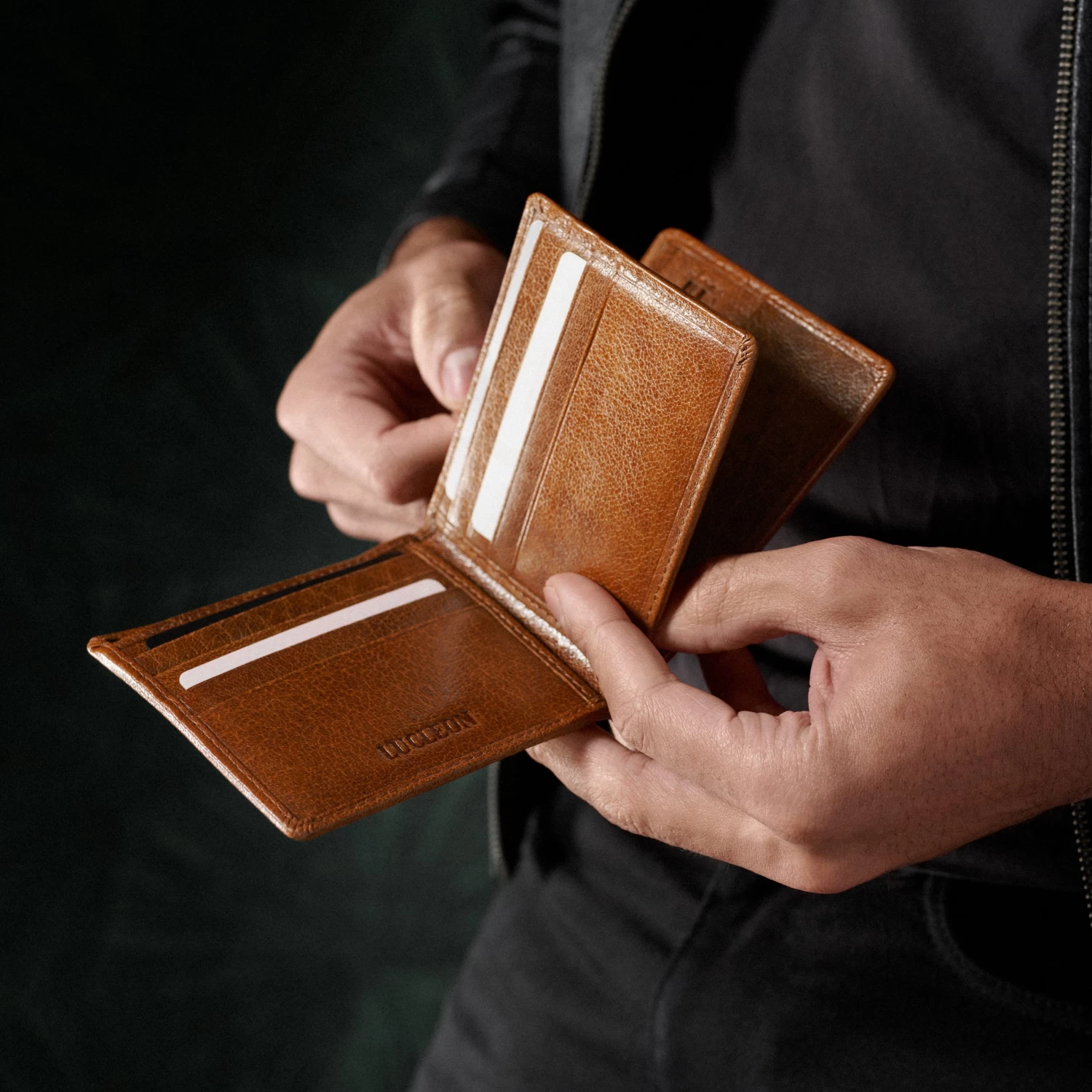 California | Slim Tan Leather Wallet - Image 3
