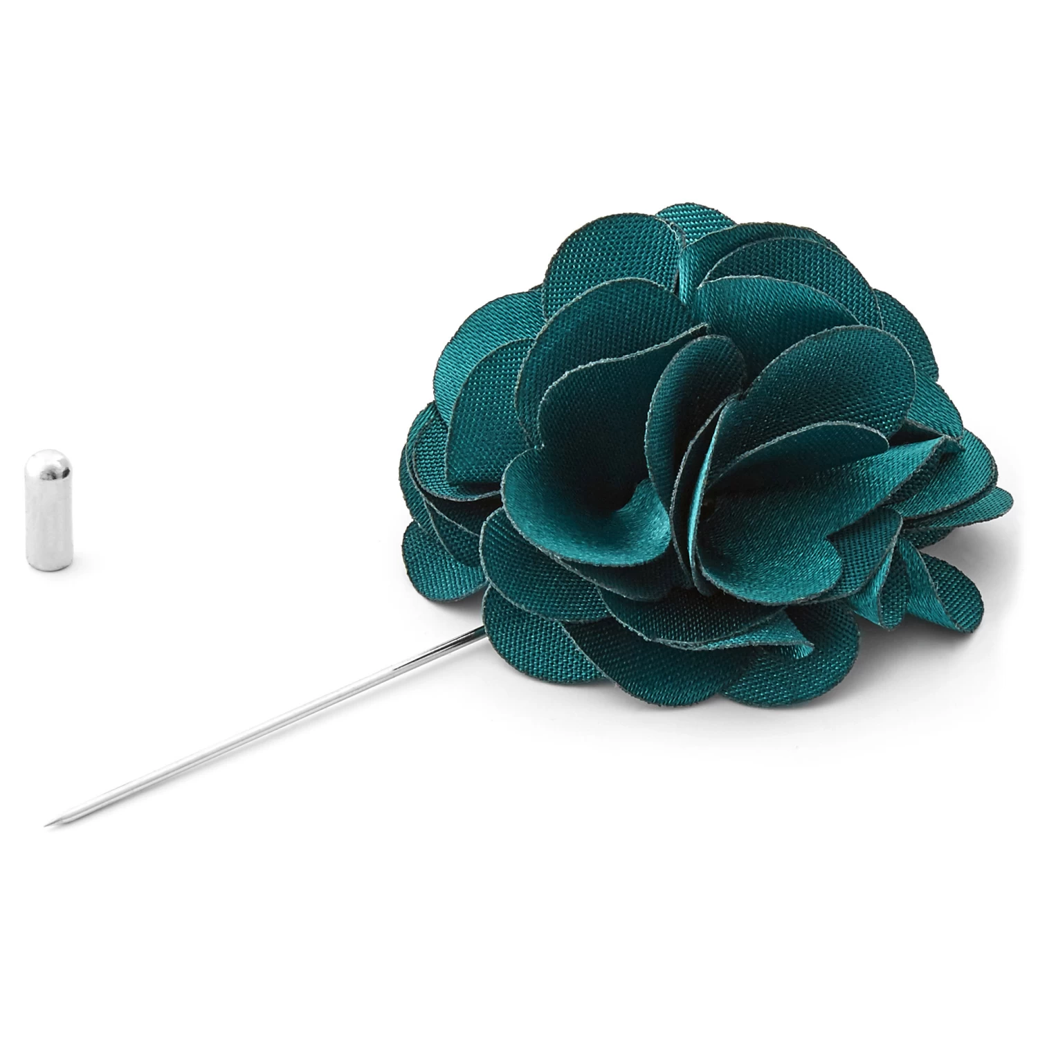 Emerald Green Luxurious Flower Lapel Pin - Image 2