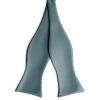 Smoke Grey Self-Tie Grosgrain Bow Tie
