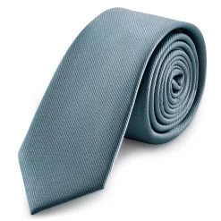 6 Cm Smoke Grey Grosgrain Skinny Tie