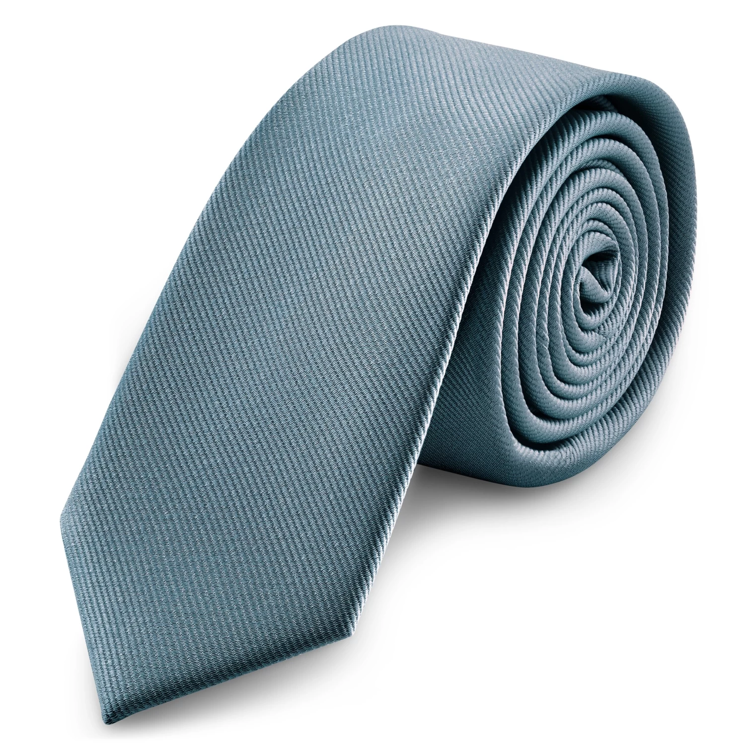 6 Cm Smoke Grey Grosgrain Skinny Tie