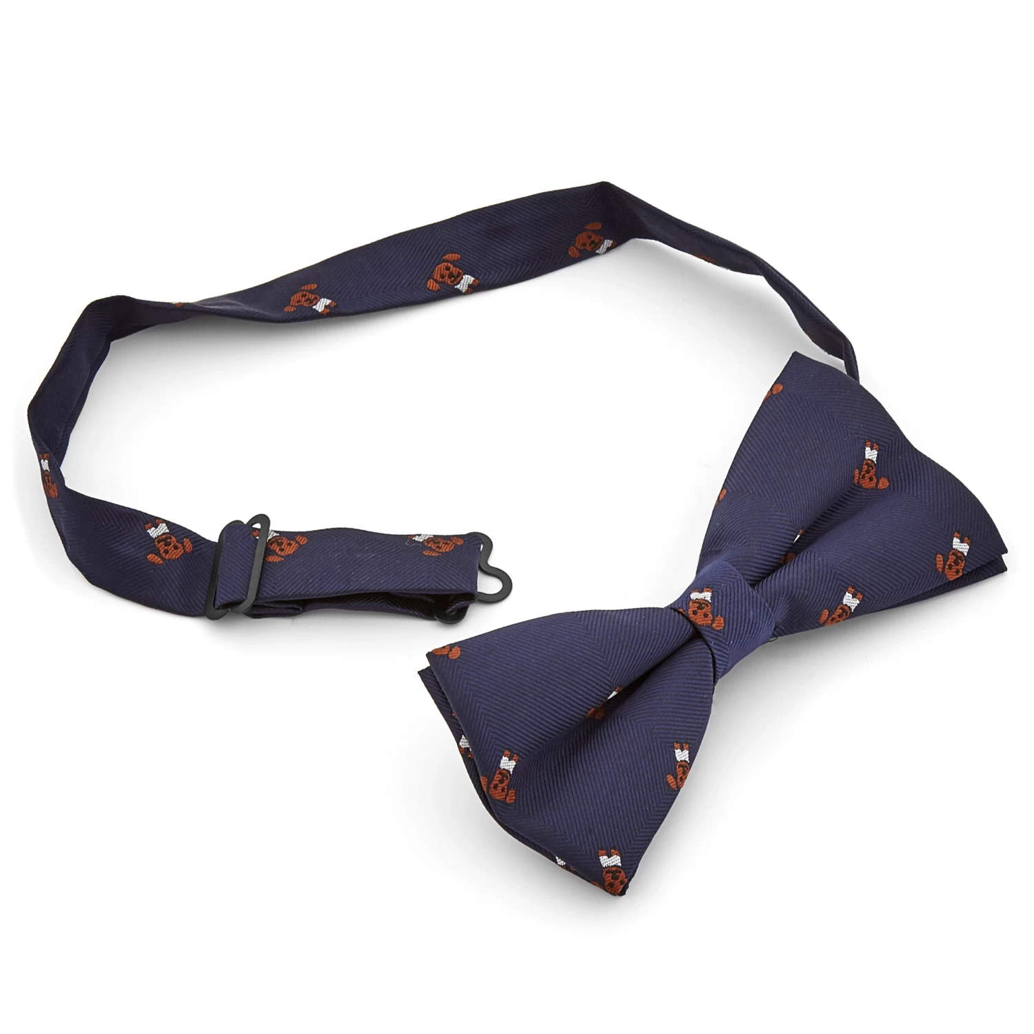 Berry Blue With Tiny Dogs Pre-Tied Bow Tie - Image 2