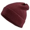 Wine Red Merino Wool Chunky Knitted Beanie