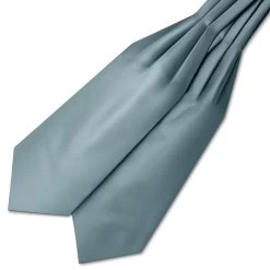 Smoke Grey Satin Cravat