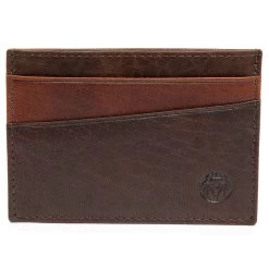 Montreal | Mini Brown & Tan RFID Leather Card Holder