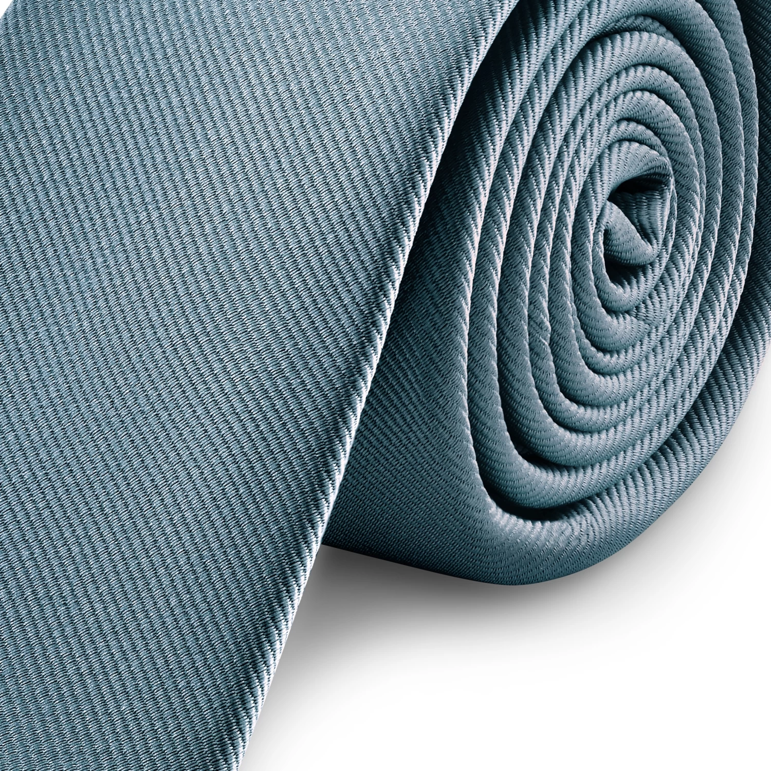 6 Cm Smoke Grey Grosgrain Skinny Tie - Image 3
