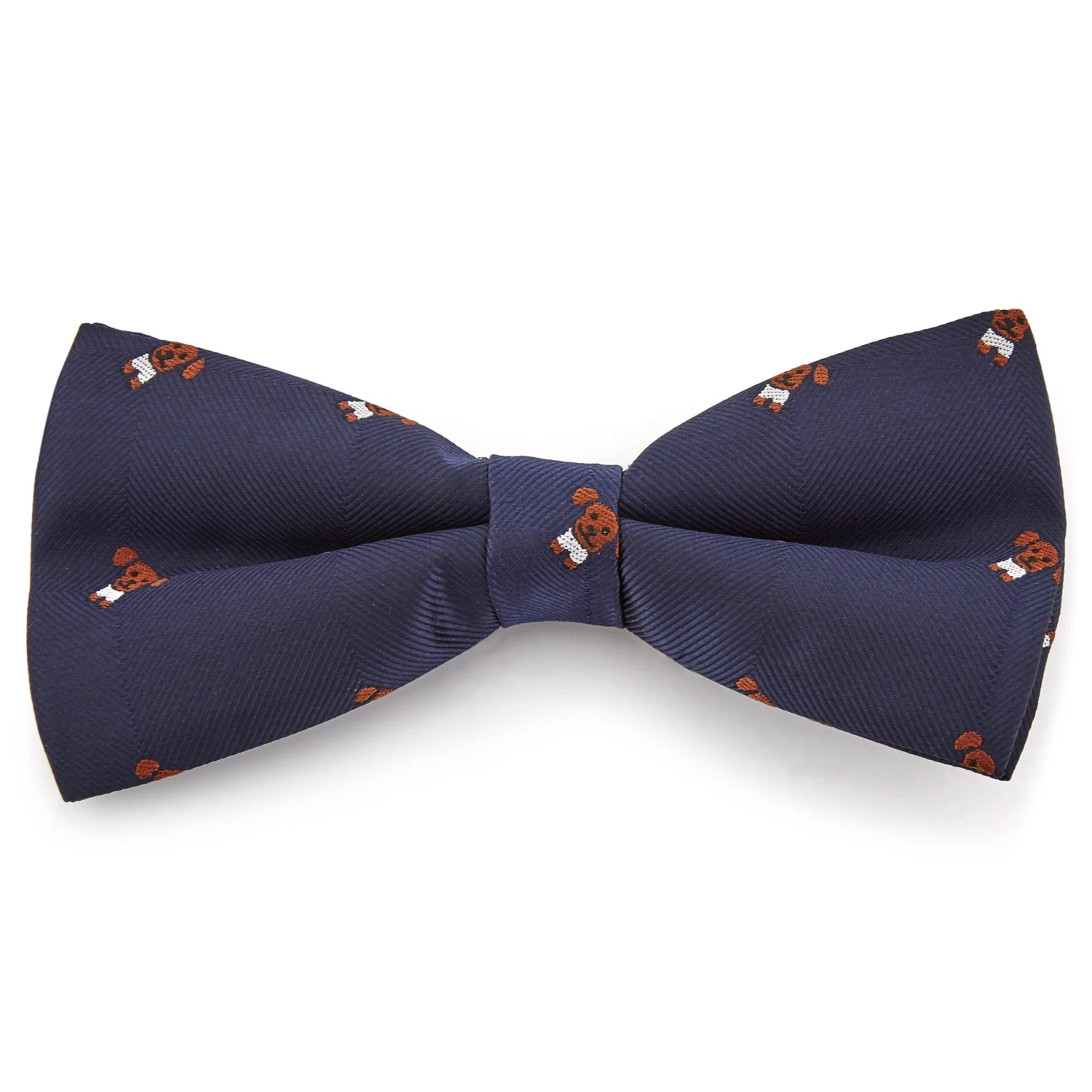 Berry Blue With Tiny Dogs Pre-Tied Bow Tie