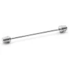 Silver-Tone Dumbbells Collar Bar