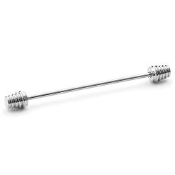 Silver-Tone Dumbbells Collar Bar
