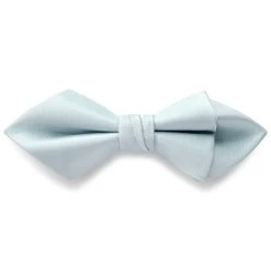 Arctic Blue Pre-Tied Satin Diamond Tip Bow Tie