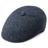 Fido | Deep Blue Patterned Newsboy Cap With Button