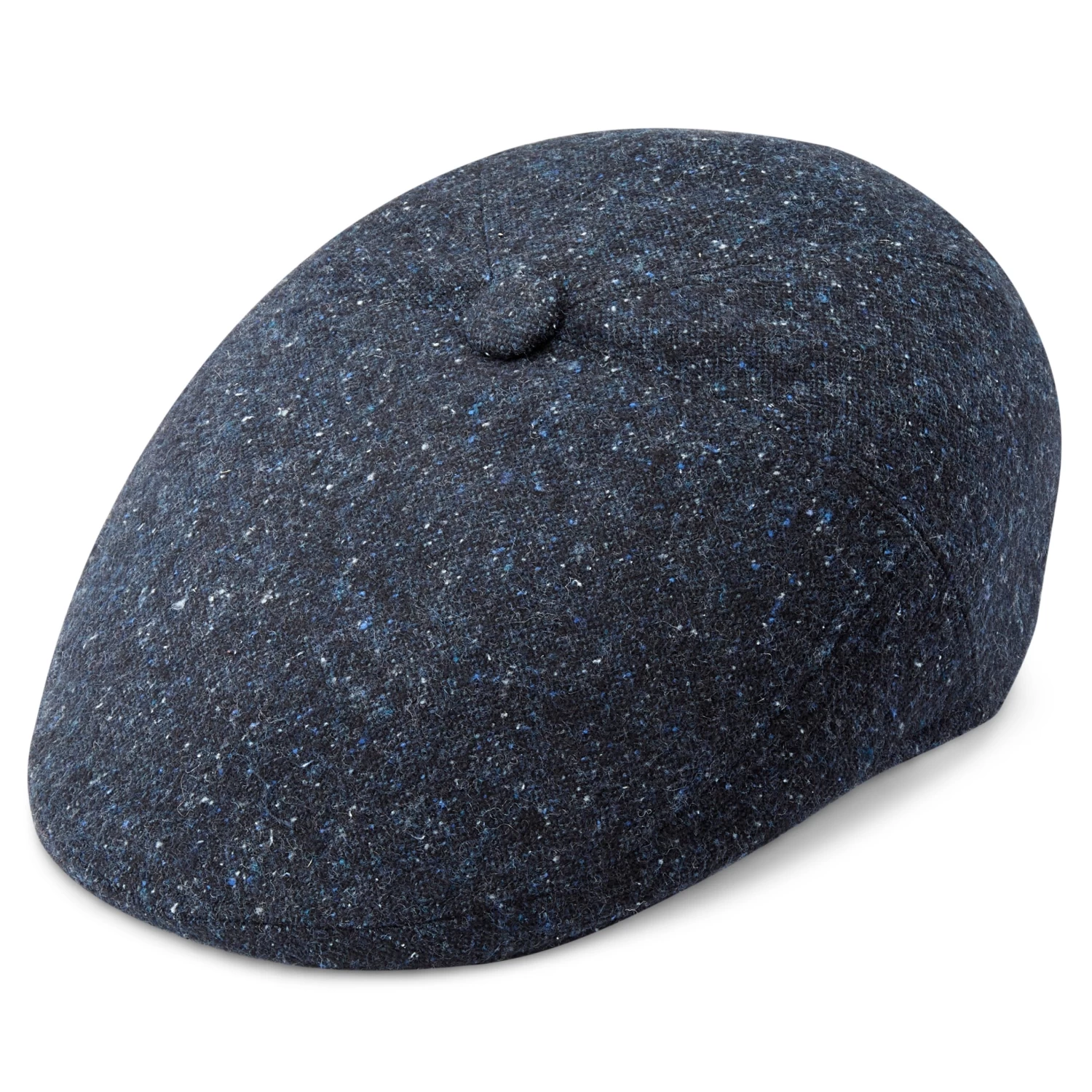 Fido | Deep Blue Patterned Newsboy Cap With Button