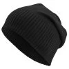 Kite | Black Lightweight Organic Cotton Chunky & Fine Knitted Rib Beanie