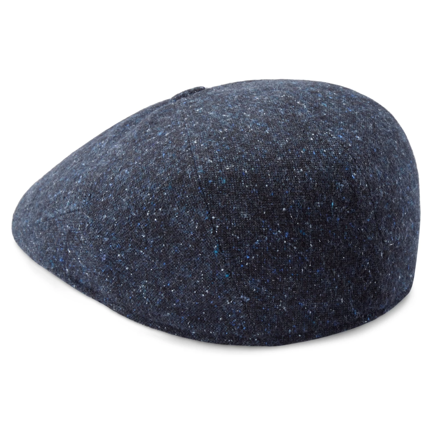 Fido | Deep Blue Patterned Newsboy Cap With Button - Image 3