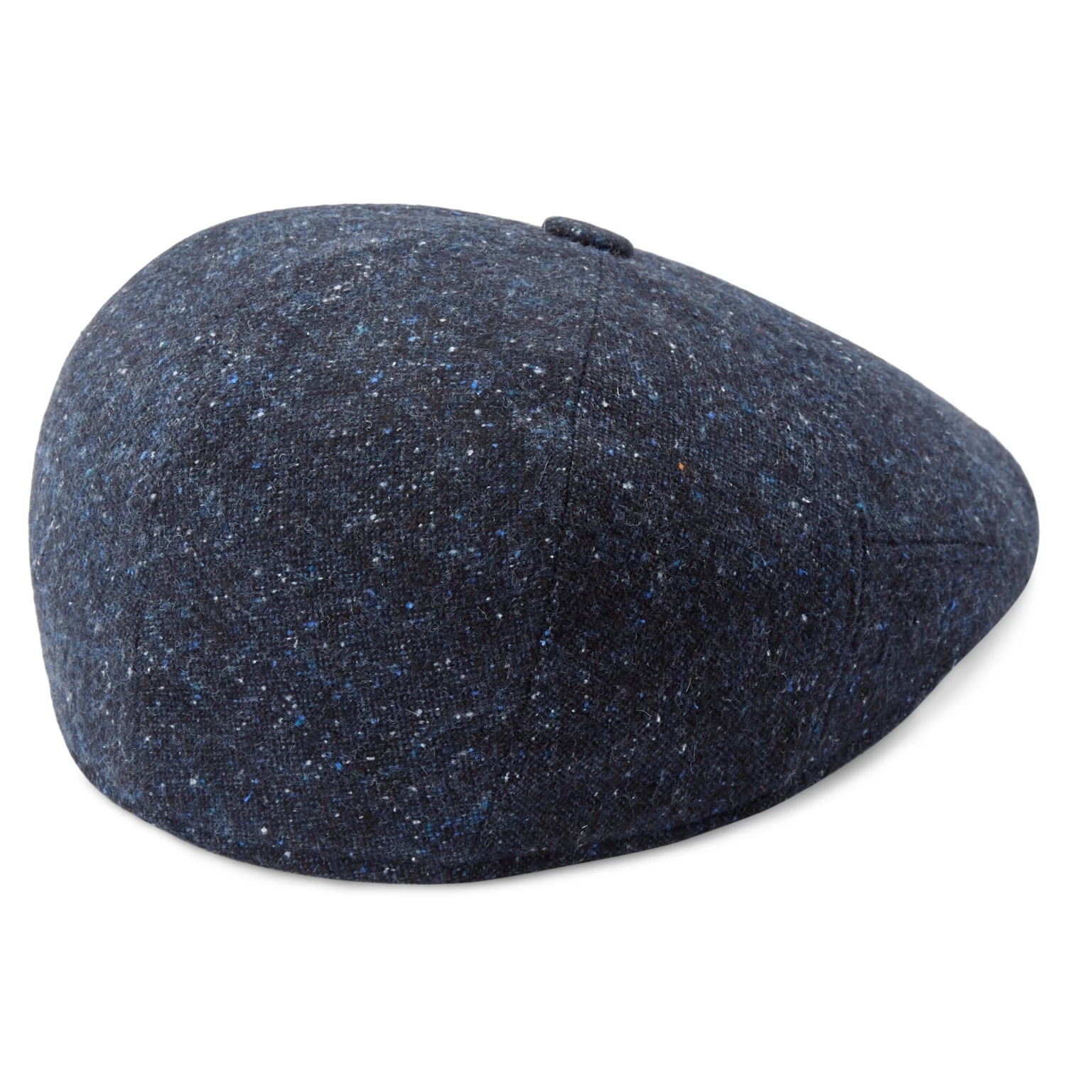 Fido | Deep Blue Patterned Newsboy Cap With Button - Image 5