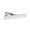 Short Polished Silver-Tone Tie Clip