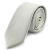 6 Cm Light Grey Grosgrain Skinny Tie