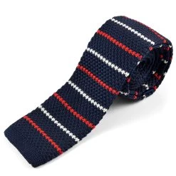 Navy Knitted Tie