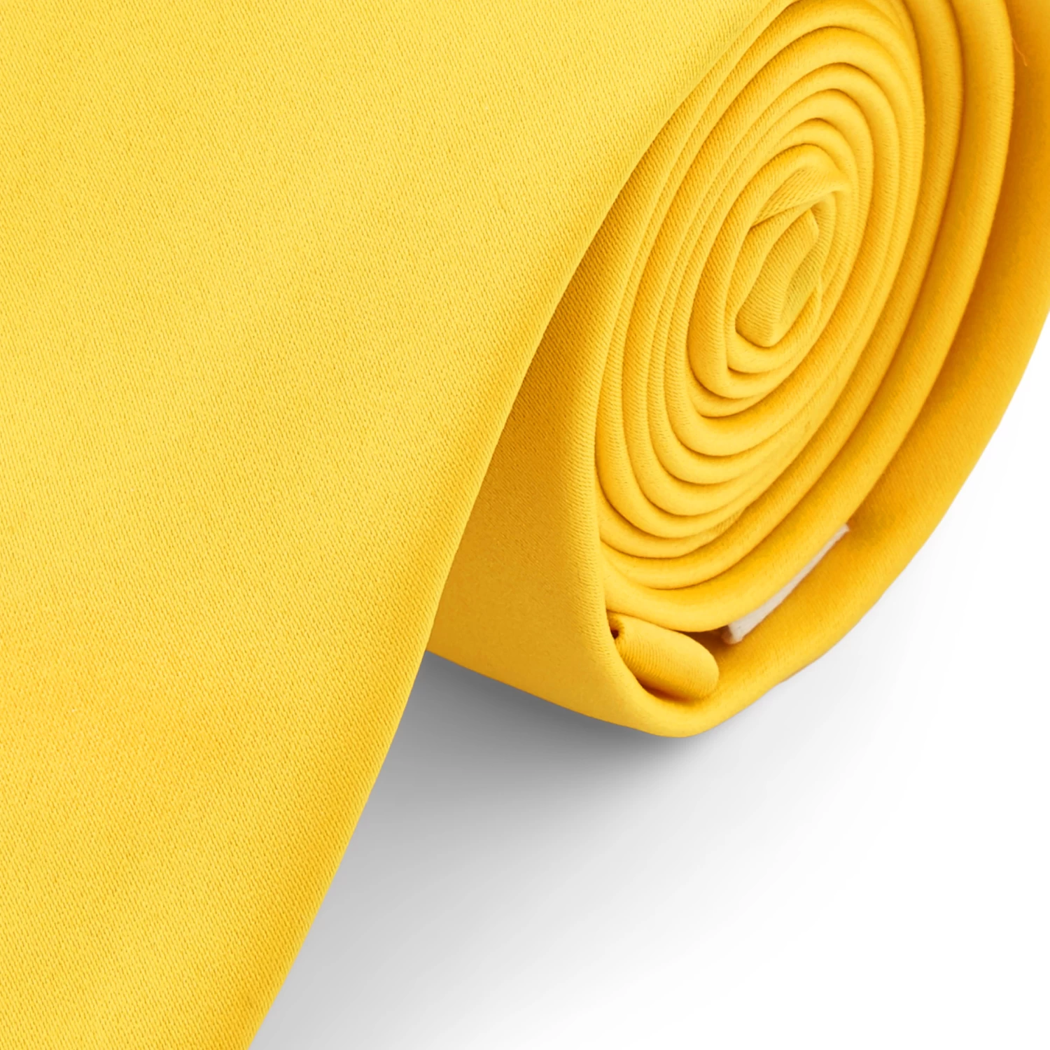 Basic Canary Yellow Polyester Tie - Image 3