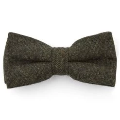 Dark Green Wool Pre-Tied Bow Tie