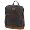 Tarpa | Graphite Canvas & Tan Leather Backpack