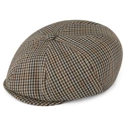 Tirol | True & Light Brown Houndstooth Newsboy Cap