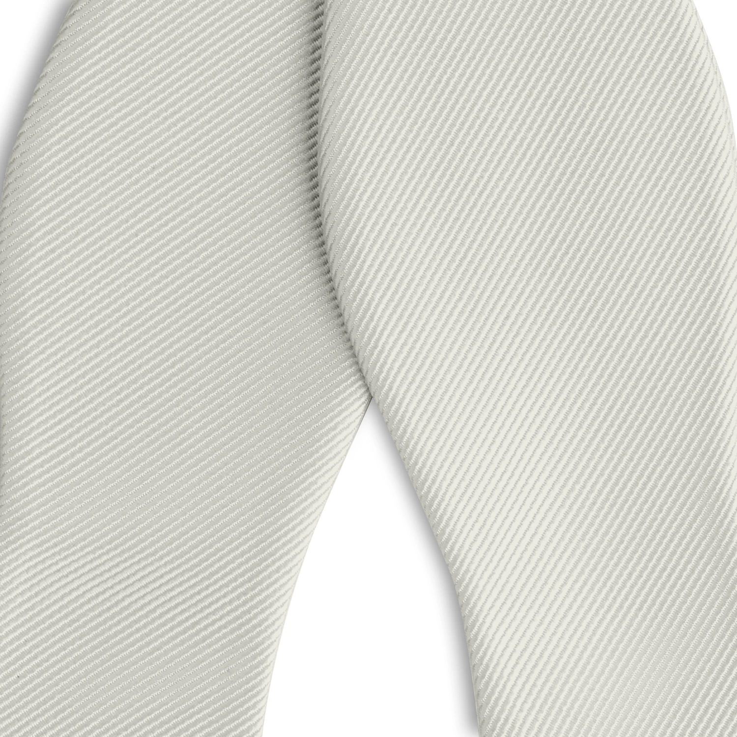 Light Grey Self-Tie Grosgrain Diamond Tip Bow Tie - Image 2