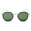 Thea | Silver-Tone & Green Gradient Stainless Steel Polarised Sunglasses