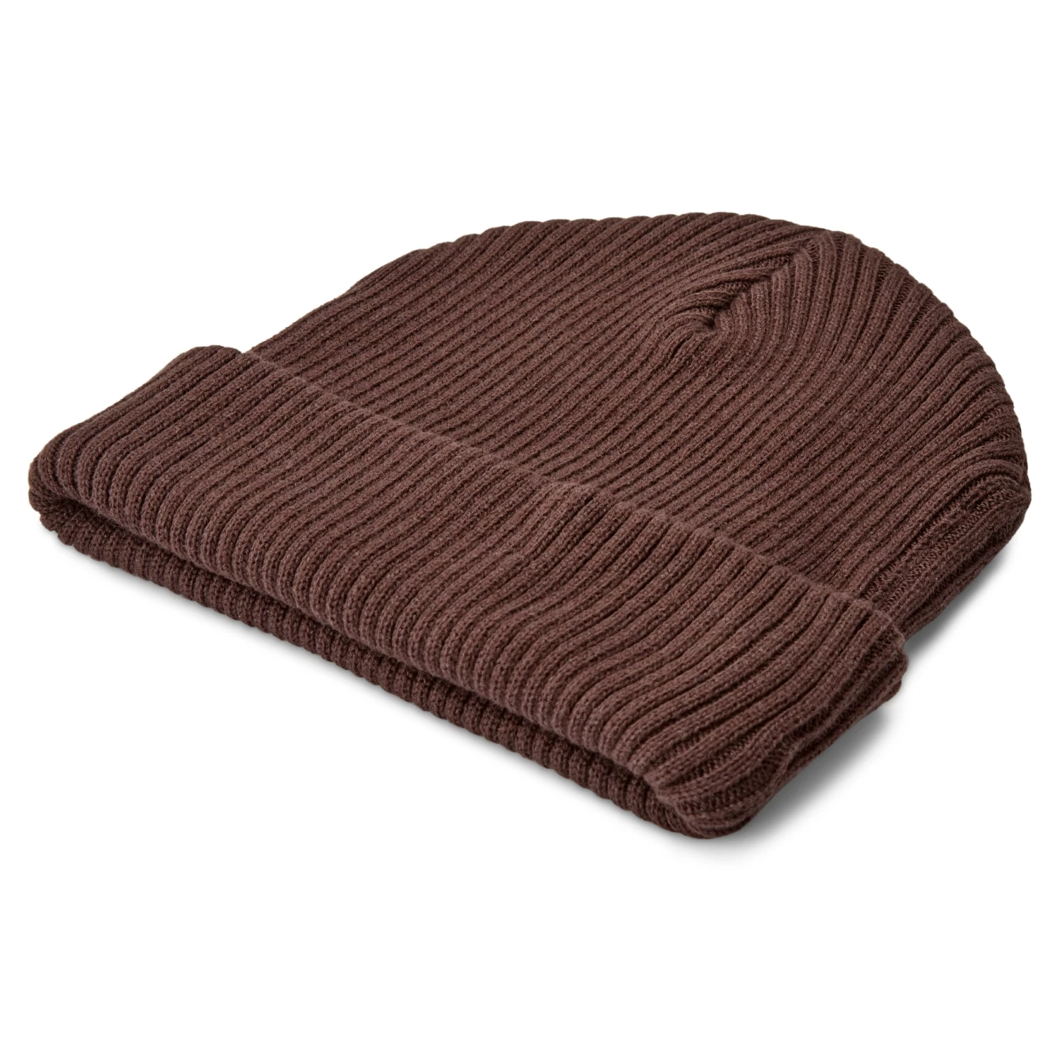 True Brown Acrylic Mix Chunky Knitted Rib Beanie - Image 3